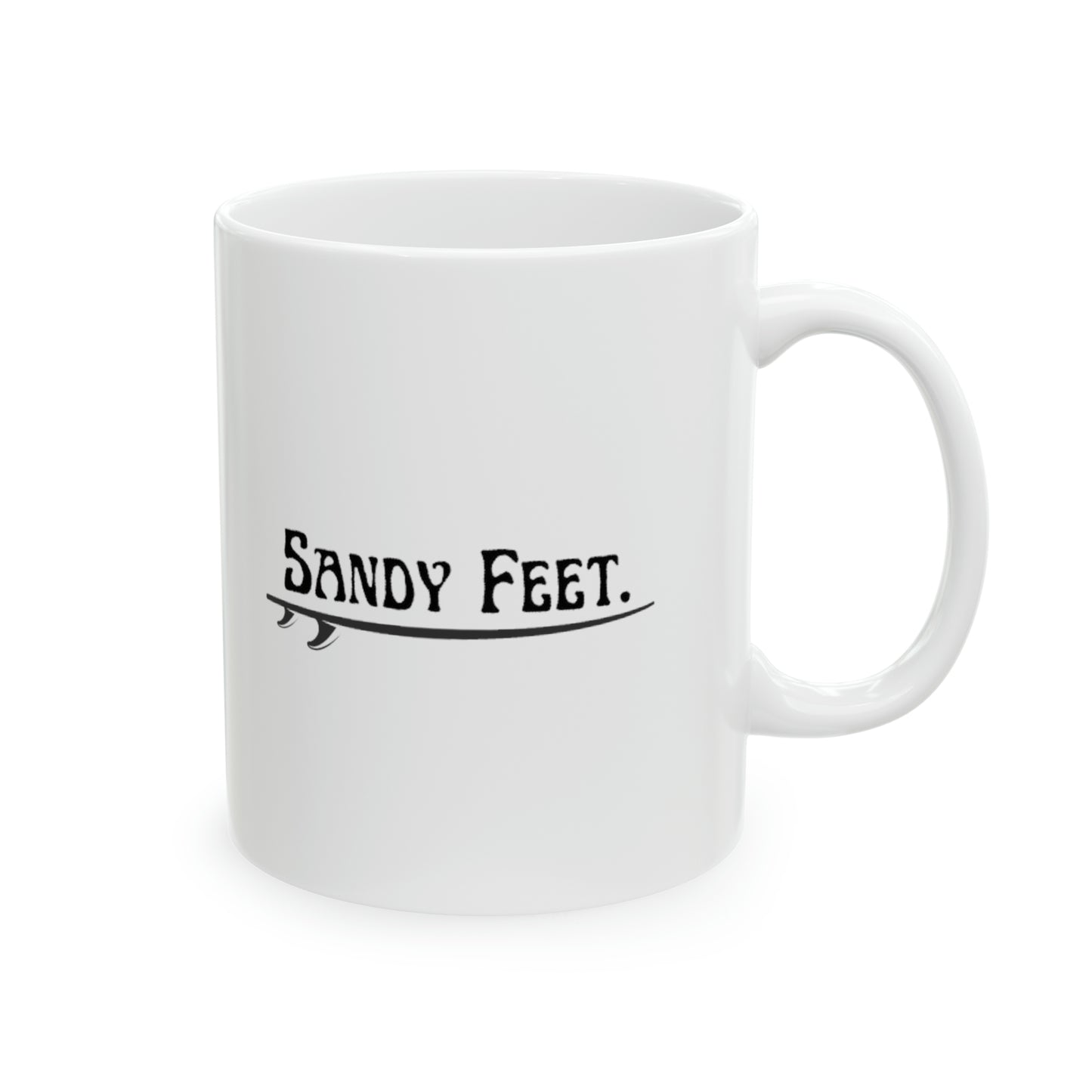 Sandy Feet Surfing the Sun Ceramic Mug 11oz